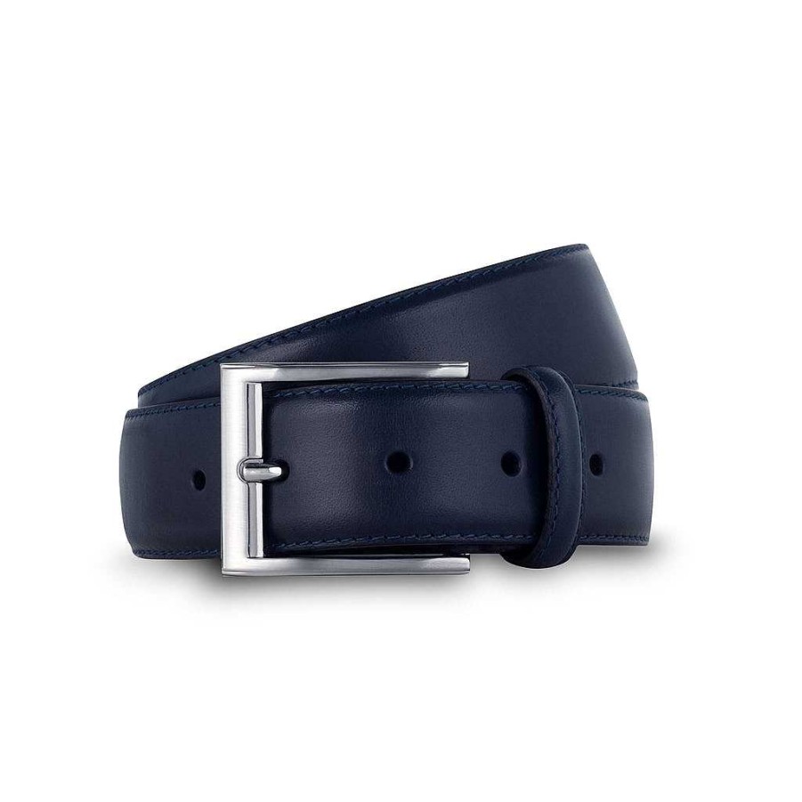 LodinG Men'S Belt In Blue Smooth Leather Online