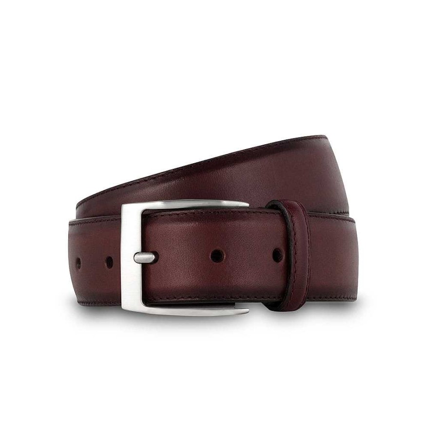 LodinG Men'S Belt In Smooth Burgundy Leather Online