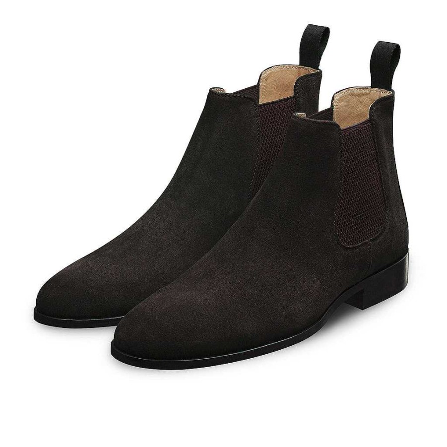 LodinG Low Boots Shoji 1008 Brown Suede Calfskin Clearance