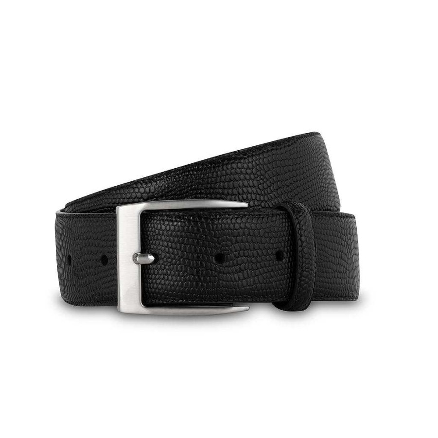 LodinG Black Lizard Leather Belt Hot