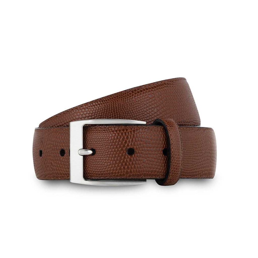 LodinG Brown Lizard Leather Belt Clearance