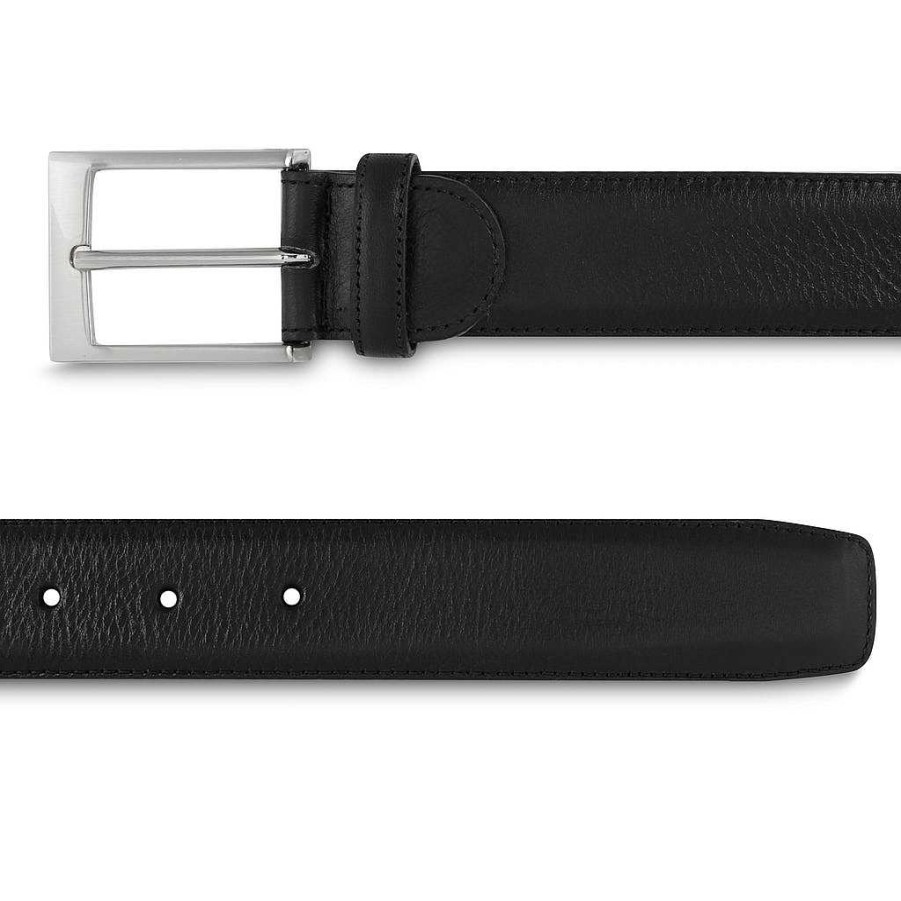 LodinG Men'S Belt In Black Grain Leather Best