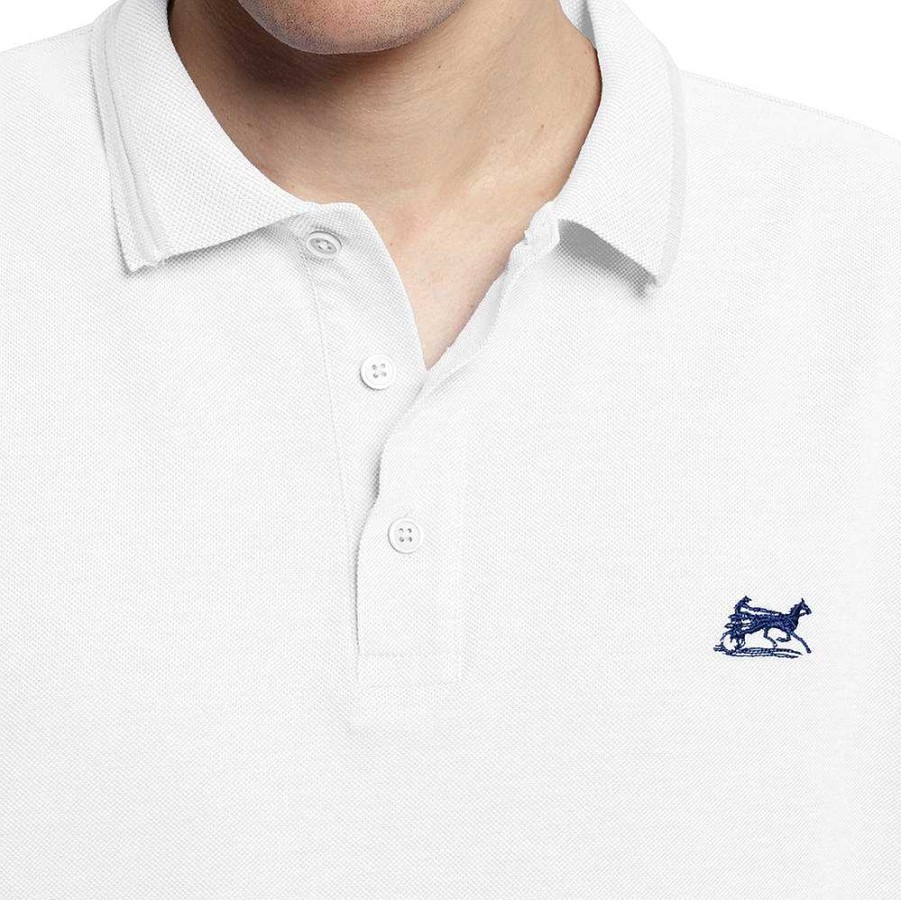 LodinG White 100% Cotton Polo Shirt Hot