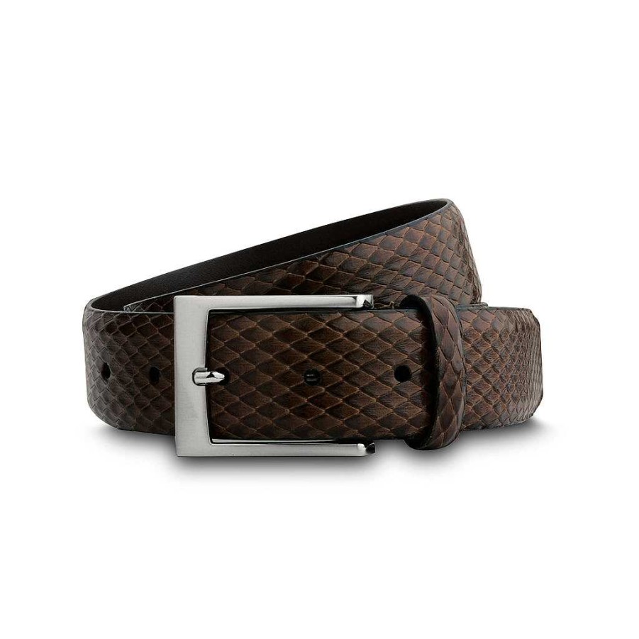 LodinG Brown Snake Leather Belt Wholesale