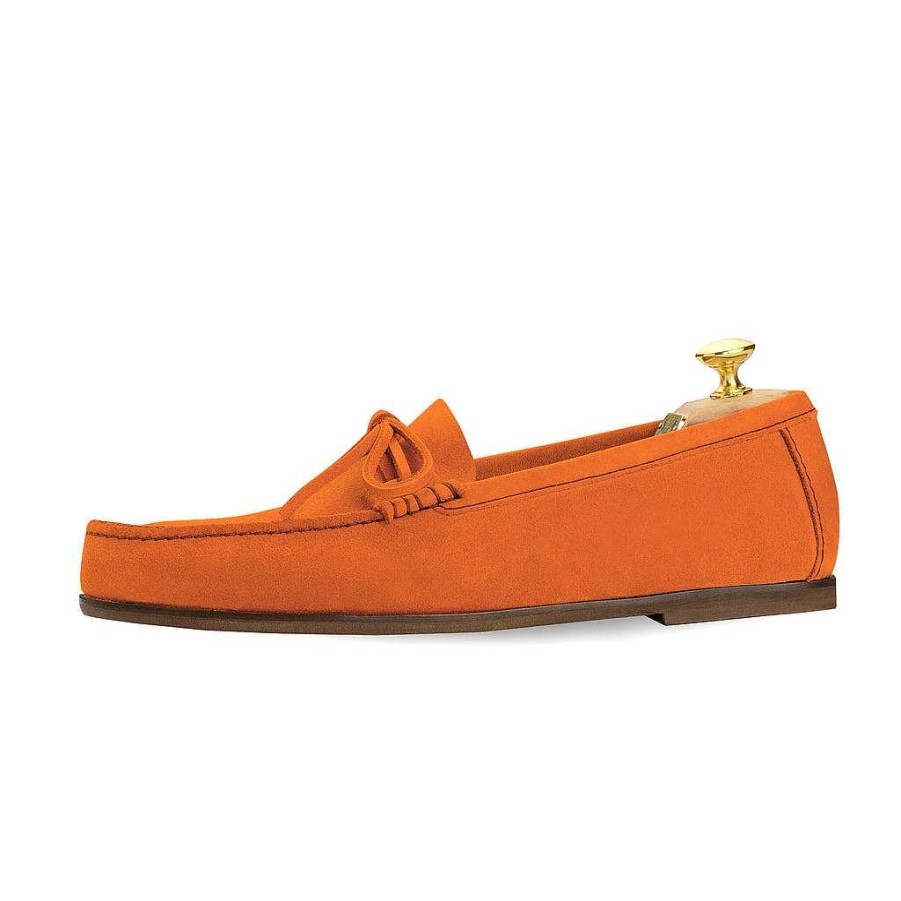 LodinG Bahia 819 Moccasin Orange Suede Calfskin Wholesale