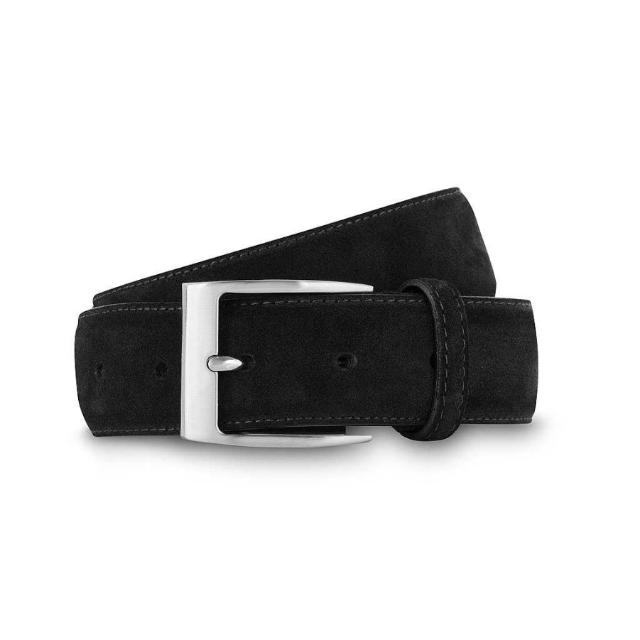 LodinG Black Suede Calfskin Belt Best