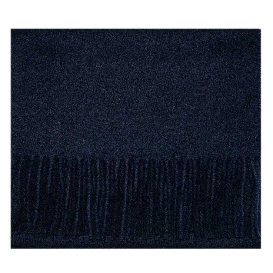 LodinG Navy Scarf In Virgin Wool Felt New