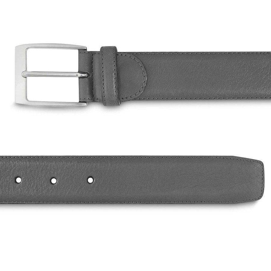 LodinG Men'S Belt In Gray Grain Leather Online