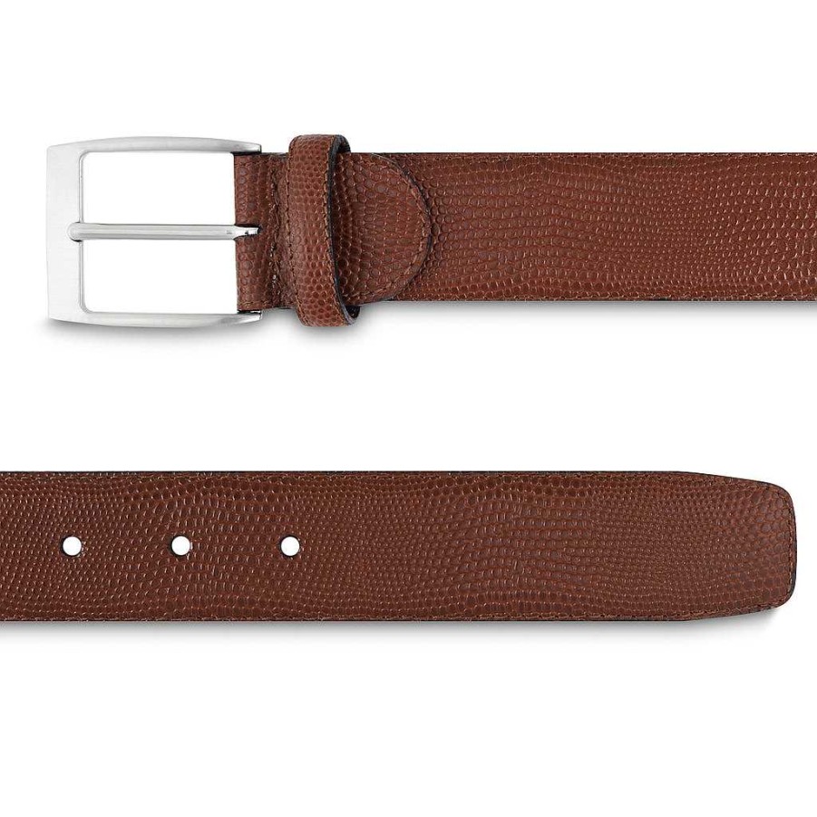 LodinG Brown Lizard Leather Belt Clearance