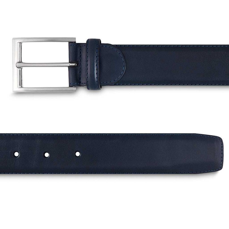 LodinG Men'S Belt In Blue Smooth Leather Online