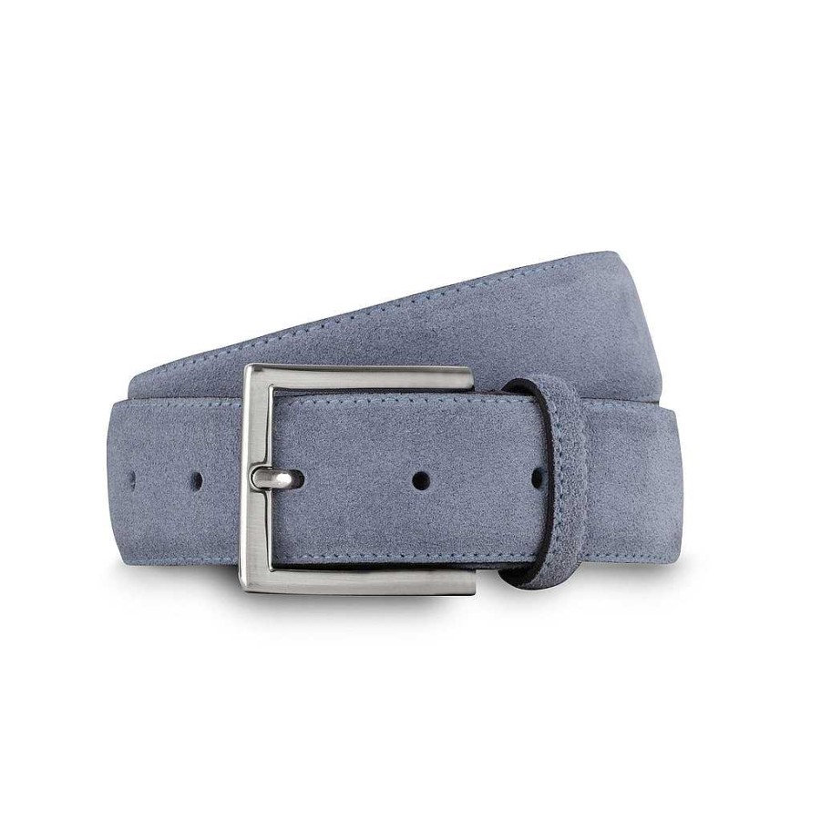 LodinG Sky Blue Suede Calfskin Belt Wholesale