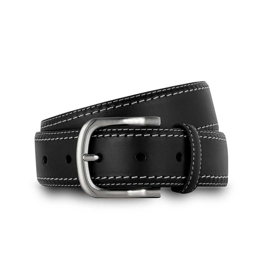 LodinG Leather Belt And Black Contrasting Stitching Online