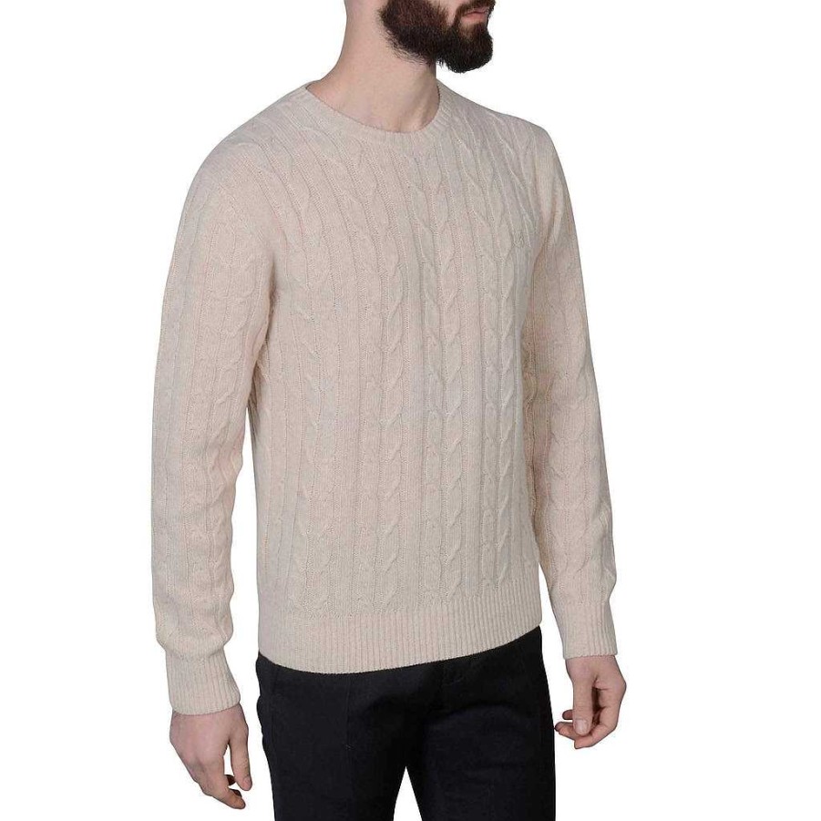 LodinG Beige Wool And Cashmere Cable Sweater Best