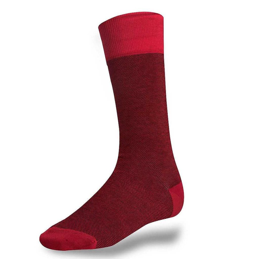 LodinG Caviar Red Cotton Socks With Lisle Thread Clearance