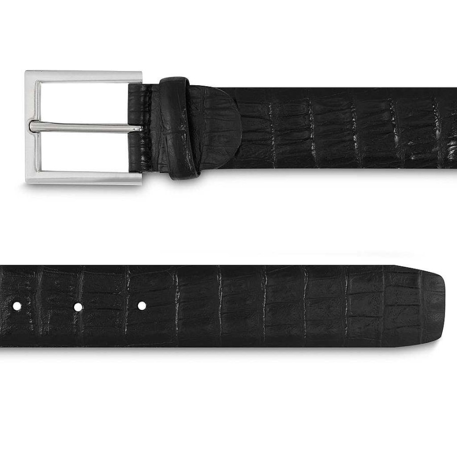 LodinG Black Crocodile Look Leather Belt Best