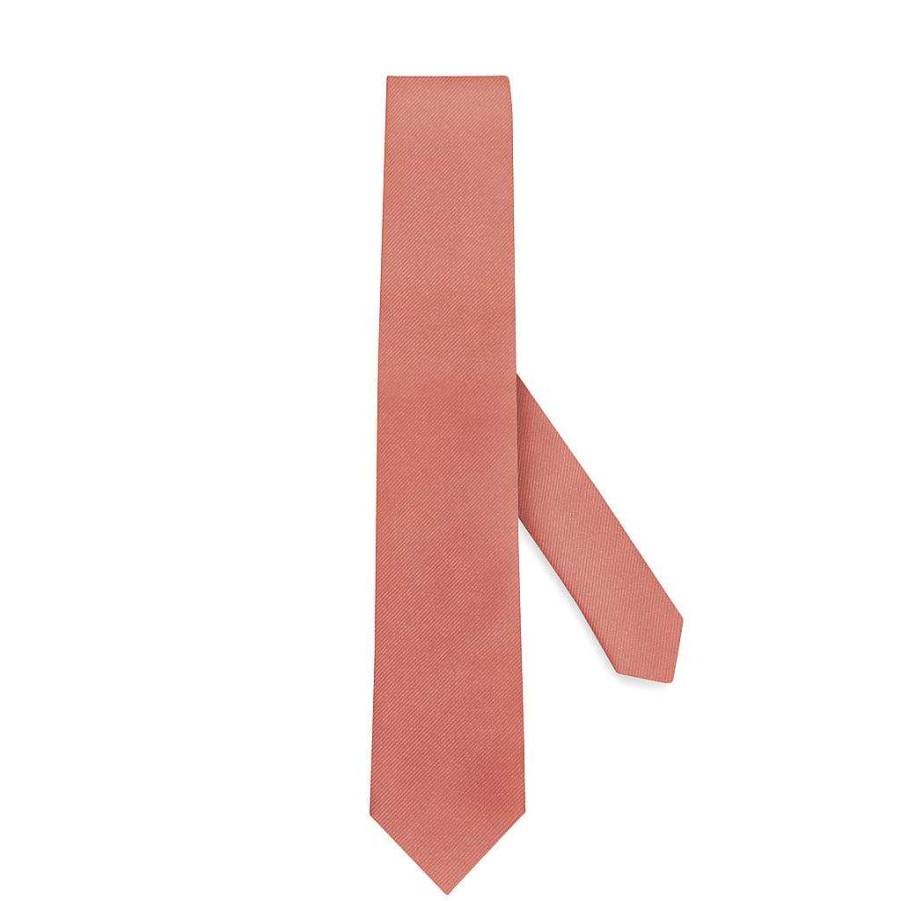 LodinG Pure Silk Tie In Peach Twill New