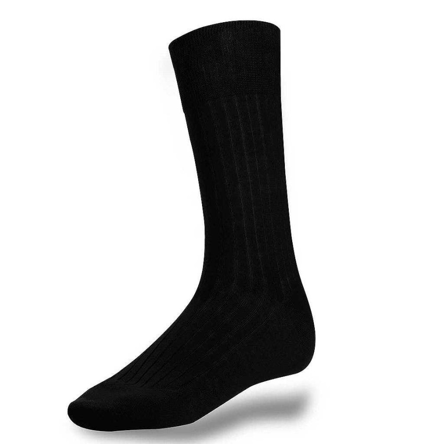 LodinG Black Cotton Socks With Lisle Thread Online