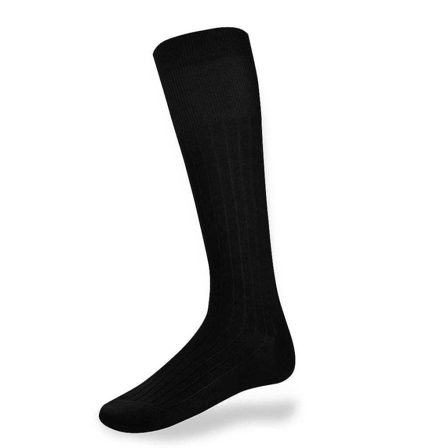 LodinG Black Long Cotton Socks With Lisle Thread Online