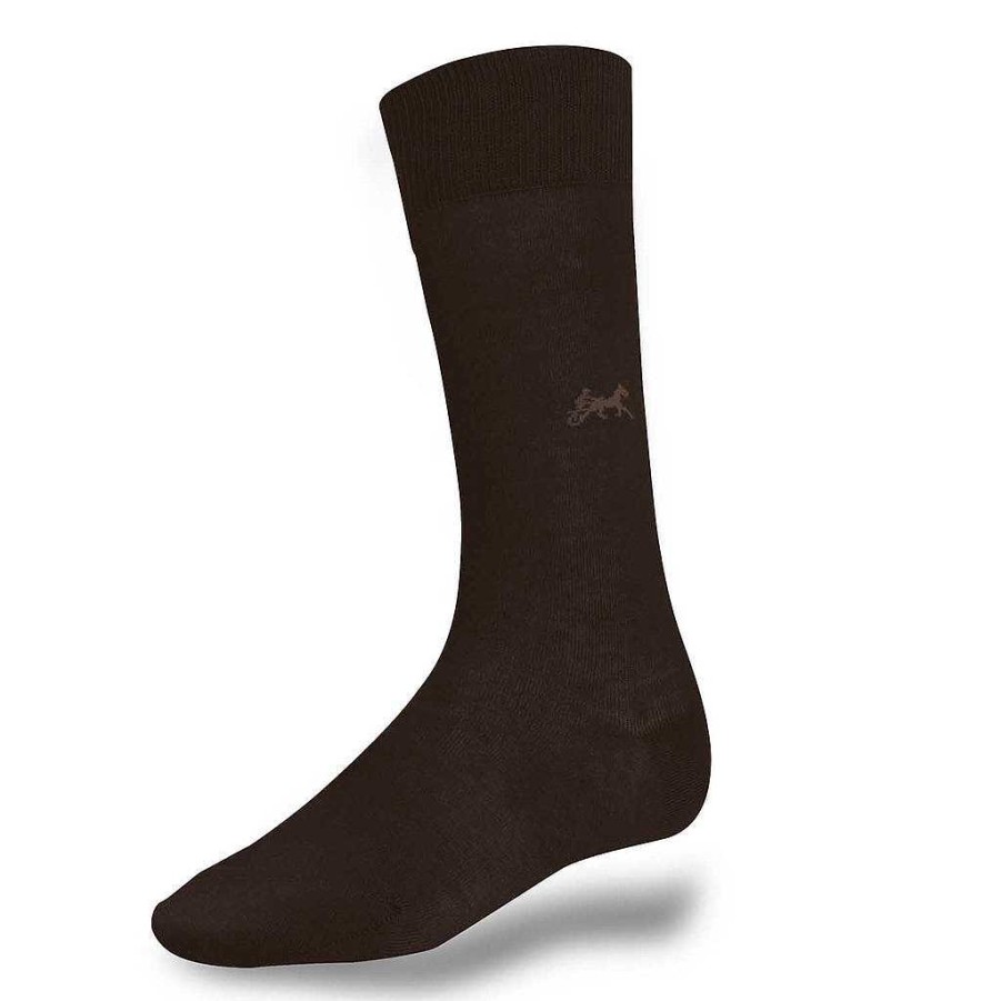 LodinG Brown Cotton Socks With Sulky Thread Best