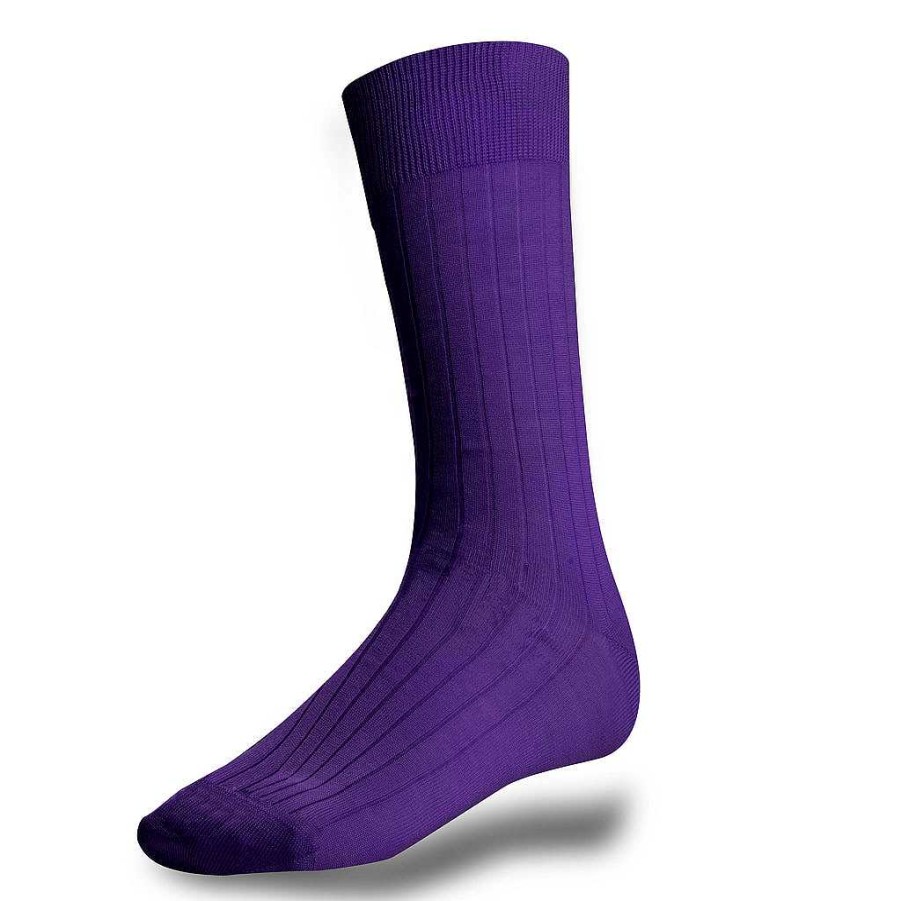 LodinG Purple Cotton Socks With Lisle Thread Best