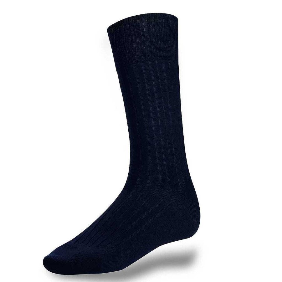 LodinG Navy Blue Cotton Socks With Lisle Thread Online