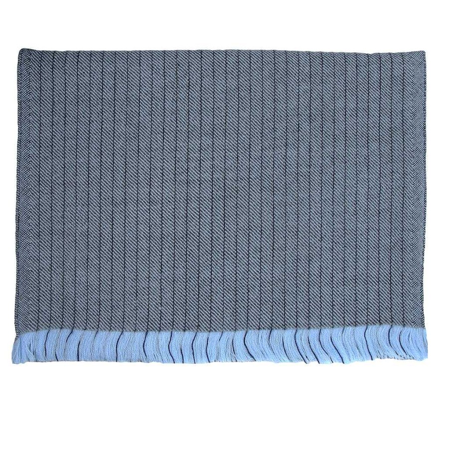 LodinG Blue Striped Wool Scarf Hot