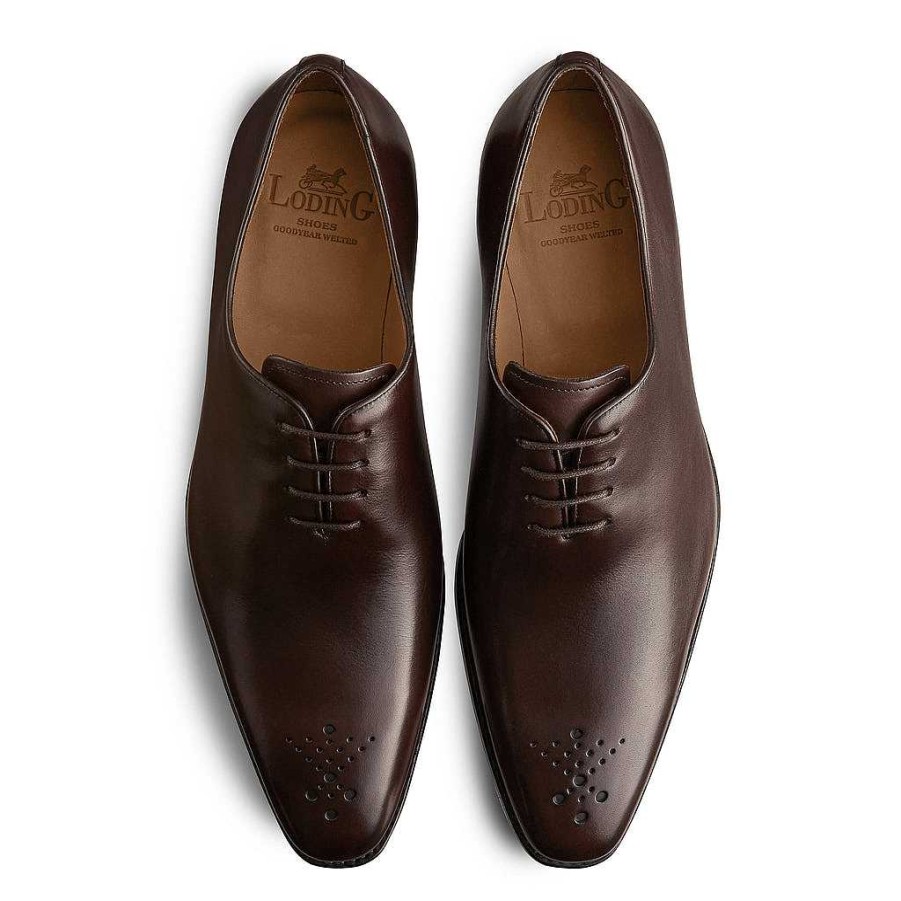 LodinG Oxford One-Cut A Bout Fleuri Milan 345 Brown Best