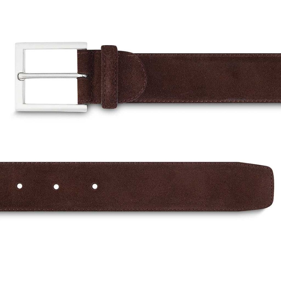 LodinG Brown Suede Calfskin Belt Best