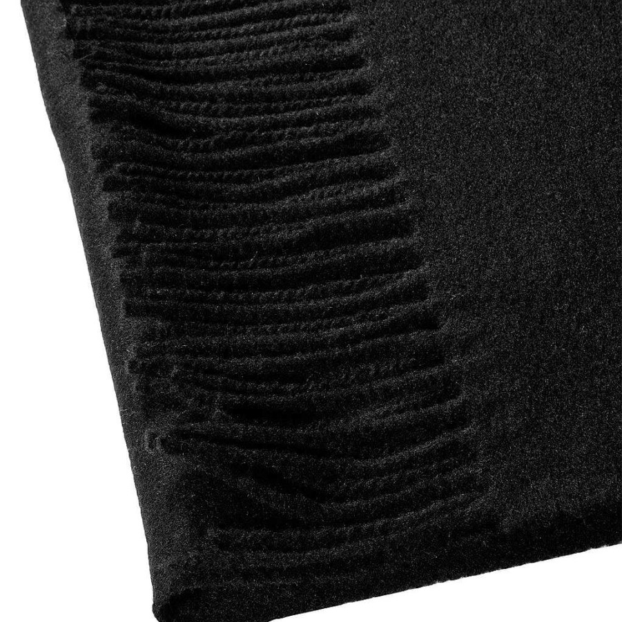 LodinG Black Virgin Wool Felt Scarf Best