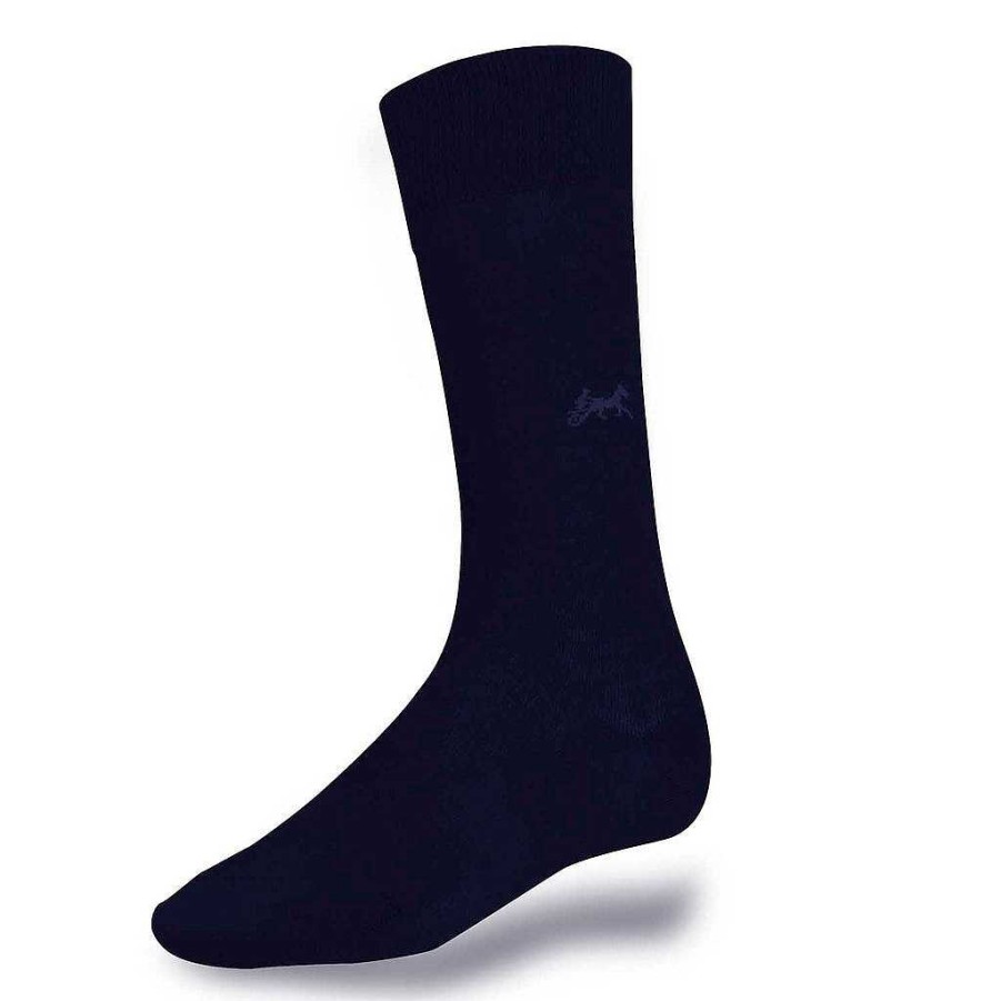 LodinG Navy Blue Socks In Cotton Lisle Thread With Sulky Best