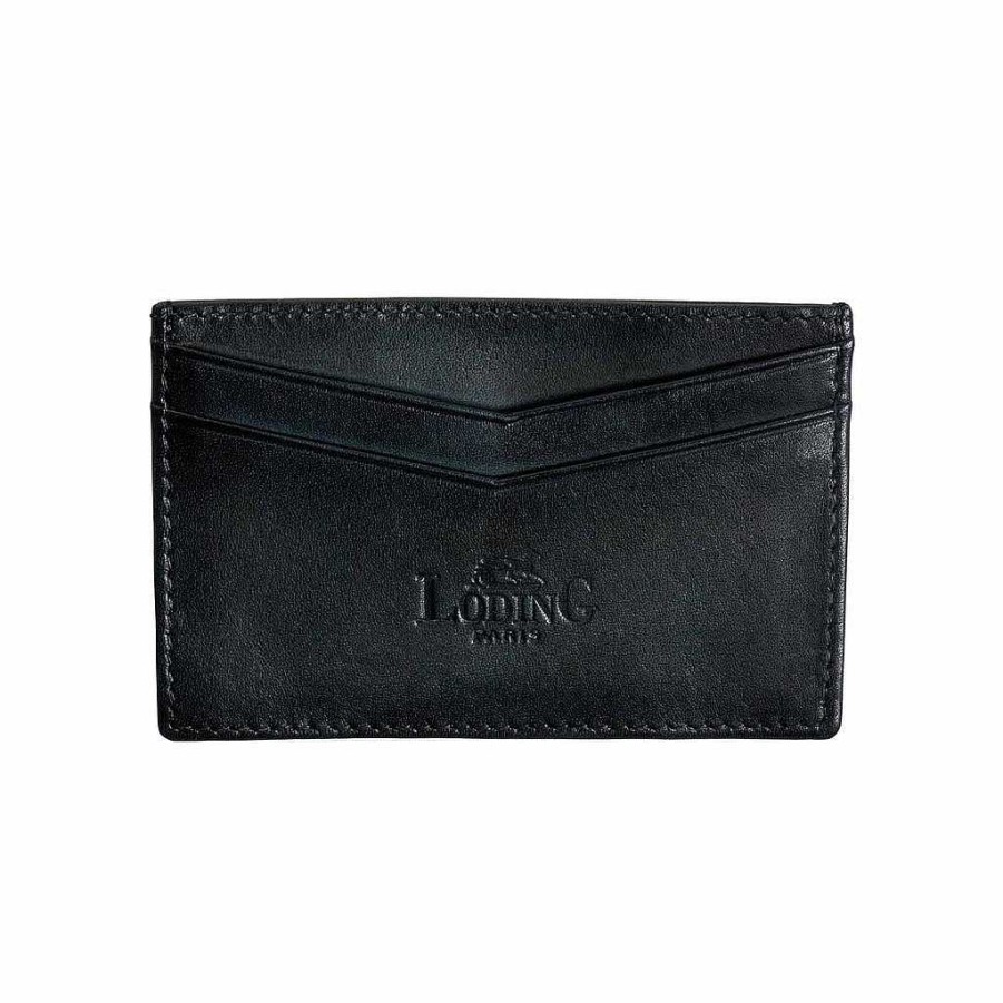 LodinG Black Leather Card Holder New