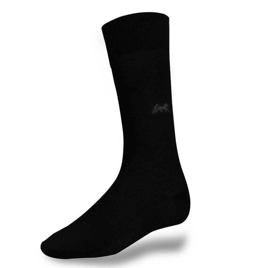 LodinG Black Cotton Socks With Sulky Thread Hot