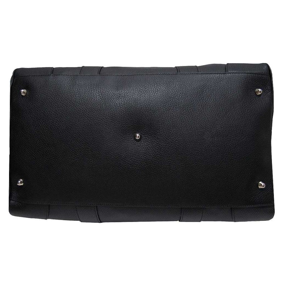 LodinG Black Grain Leather Travel Weekend Bag Online