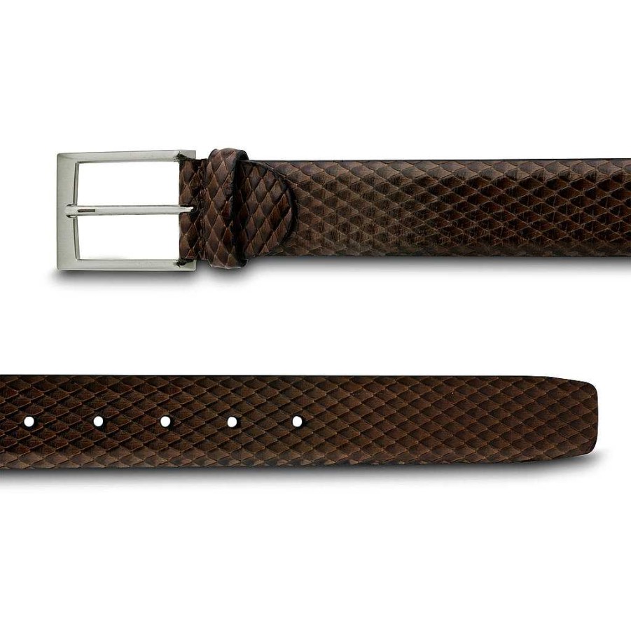 LodinG Brown Snake Leather Belt Wholesale