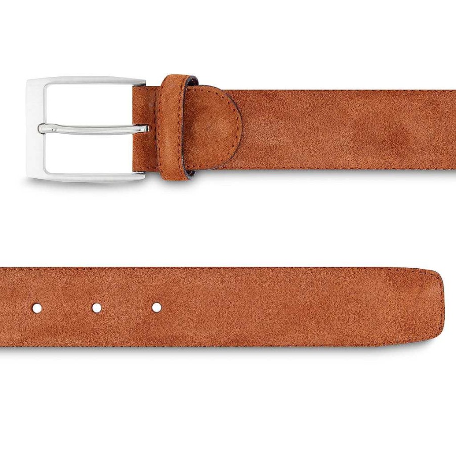 LodinG Orange Suede Calfskin Belt Hot