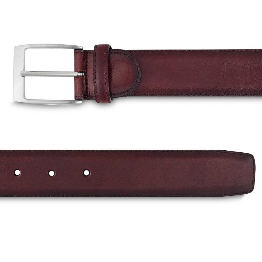 LodinG Men'S Belt In Smooth Burgundy Leather Online