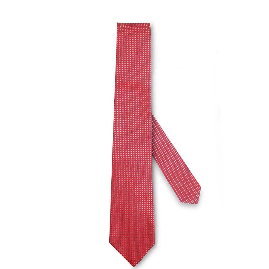 LodinG Polka Dot Tie In Pure Silk Red White Dots Best