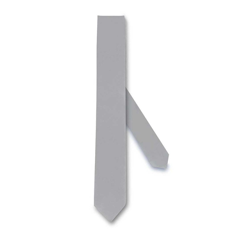 LodinG Fine Tie In Pure Smooth Silk Gray Online