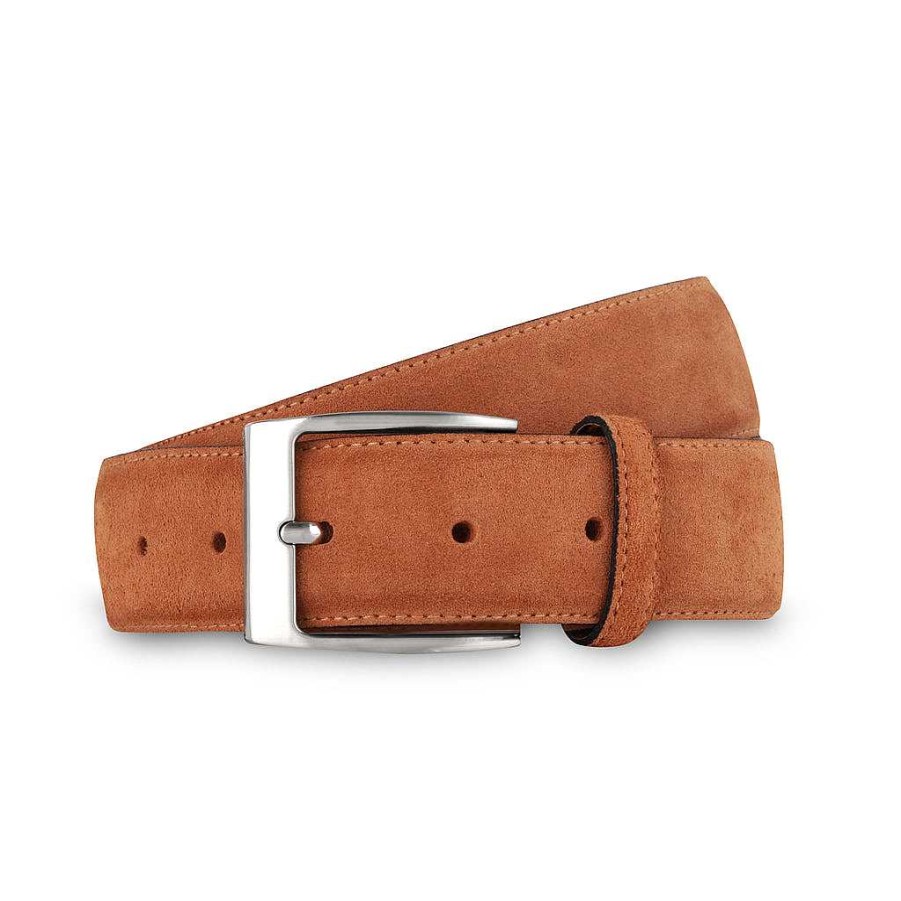 LodinG Orange Suede Calfskin Belt Hot