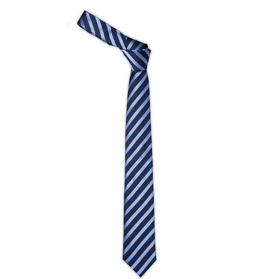 LodinG Navy And Blue Pure Silk Club Tie Best