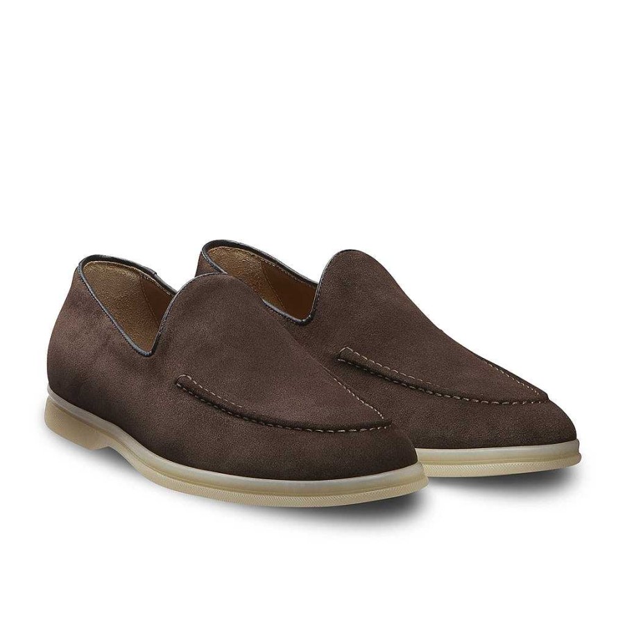 LodinG Summer Moccasin Brown Suede Calfskin Siena Rubber Sole 398 Best