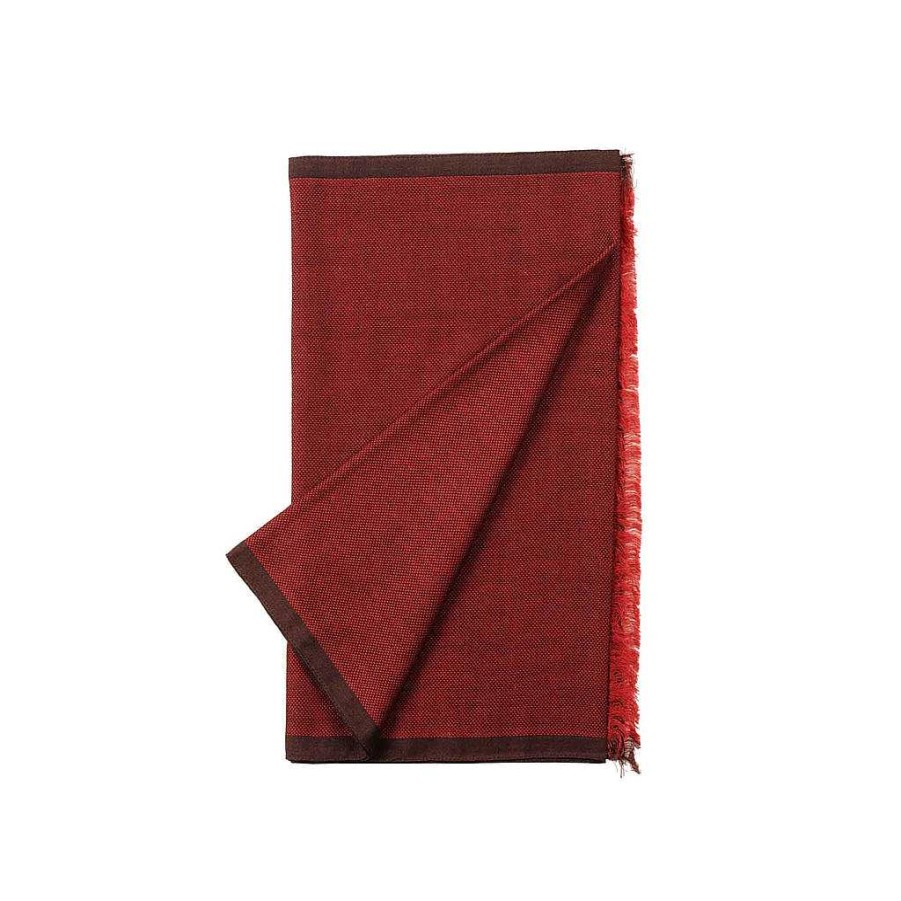 LodinG China Red Wool And Silk Scarf Online