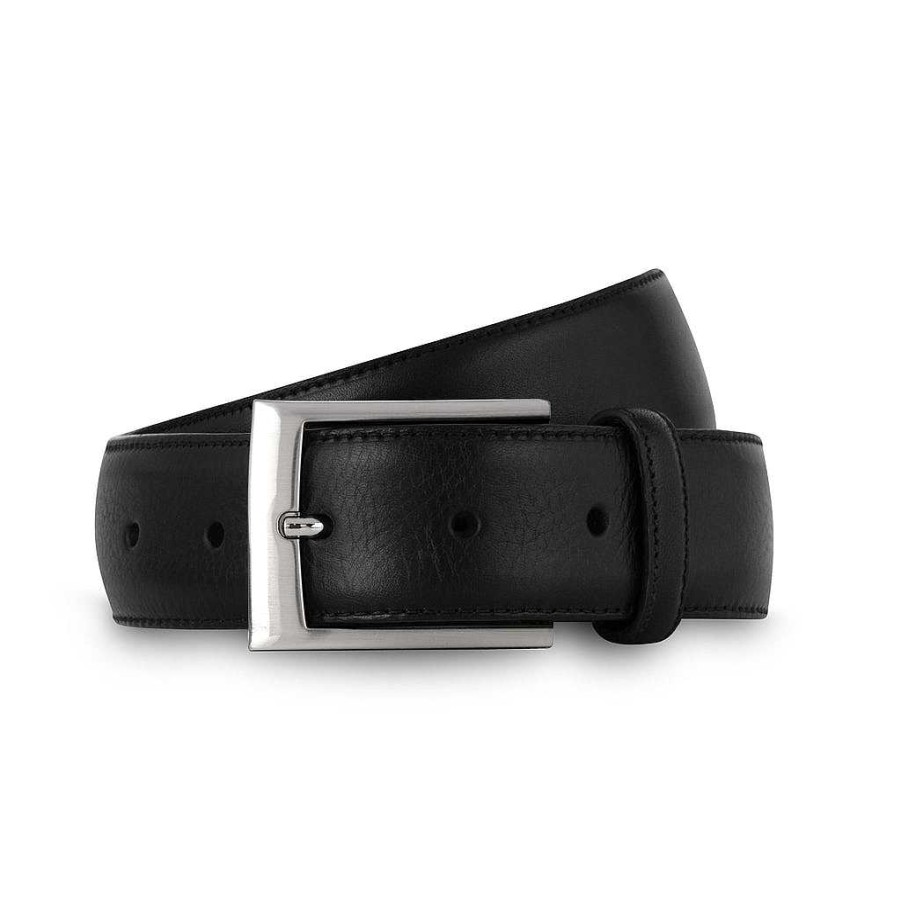 LodinG Men'S Belt In Black Grain Leather Best