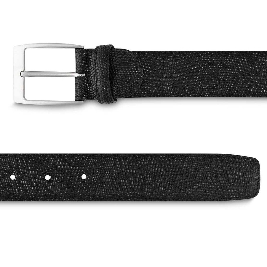 LodinG Black Lizard Leather Belt Hot