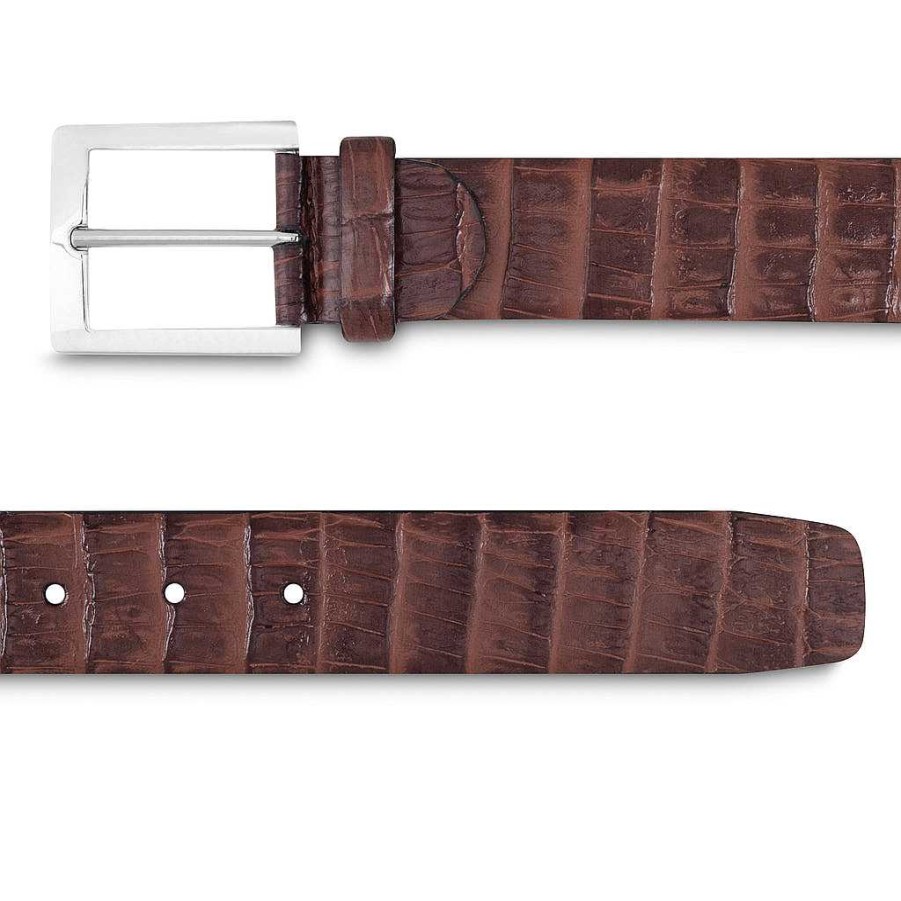 LodinG Brown Crocodile Leather Belt Hot