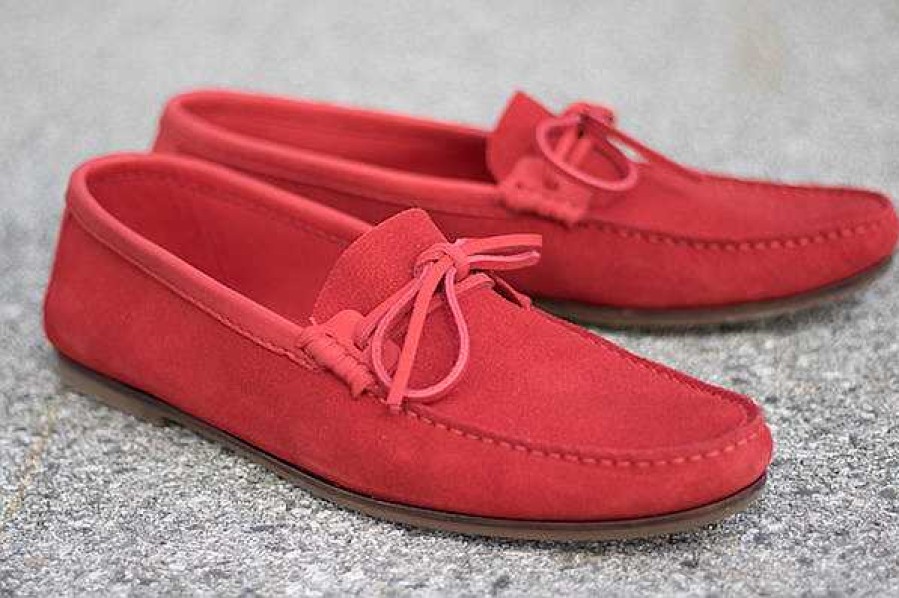 LodinG Bahia 819 Moccasin Red Suede Calfskin Clearance