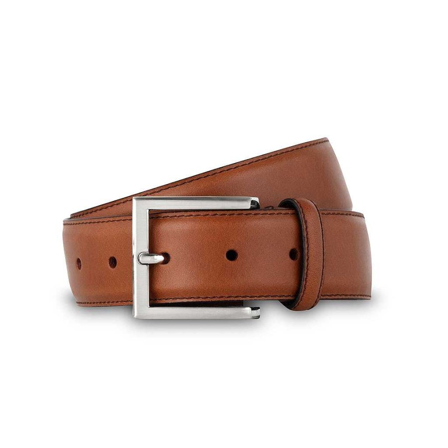 LodinG Men'S Belt In Smooth Leather Gold New