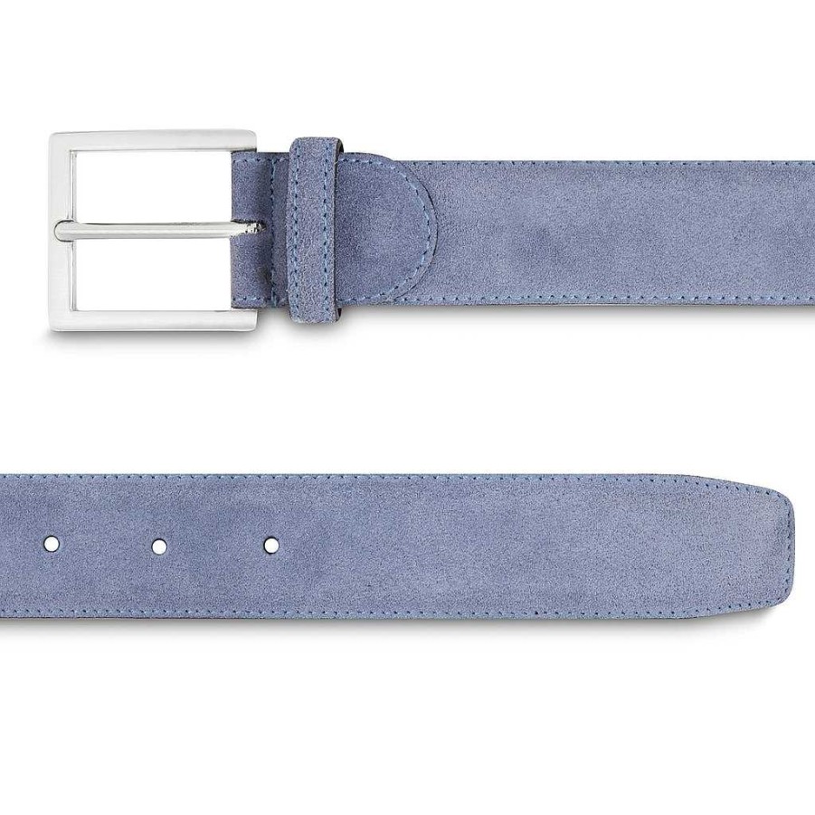 LodinG Sky Blue Suede Calfskin Belt Wholesale